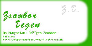 zsombor degen business card